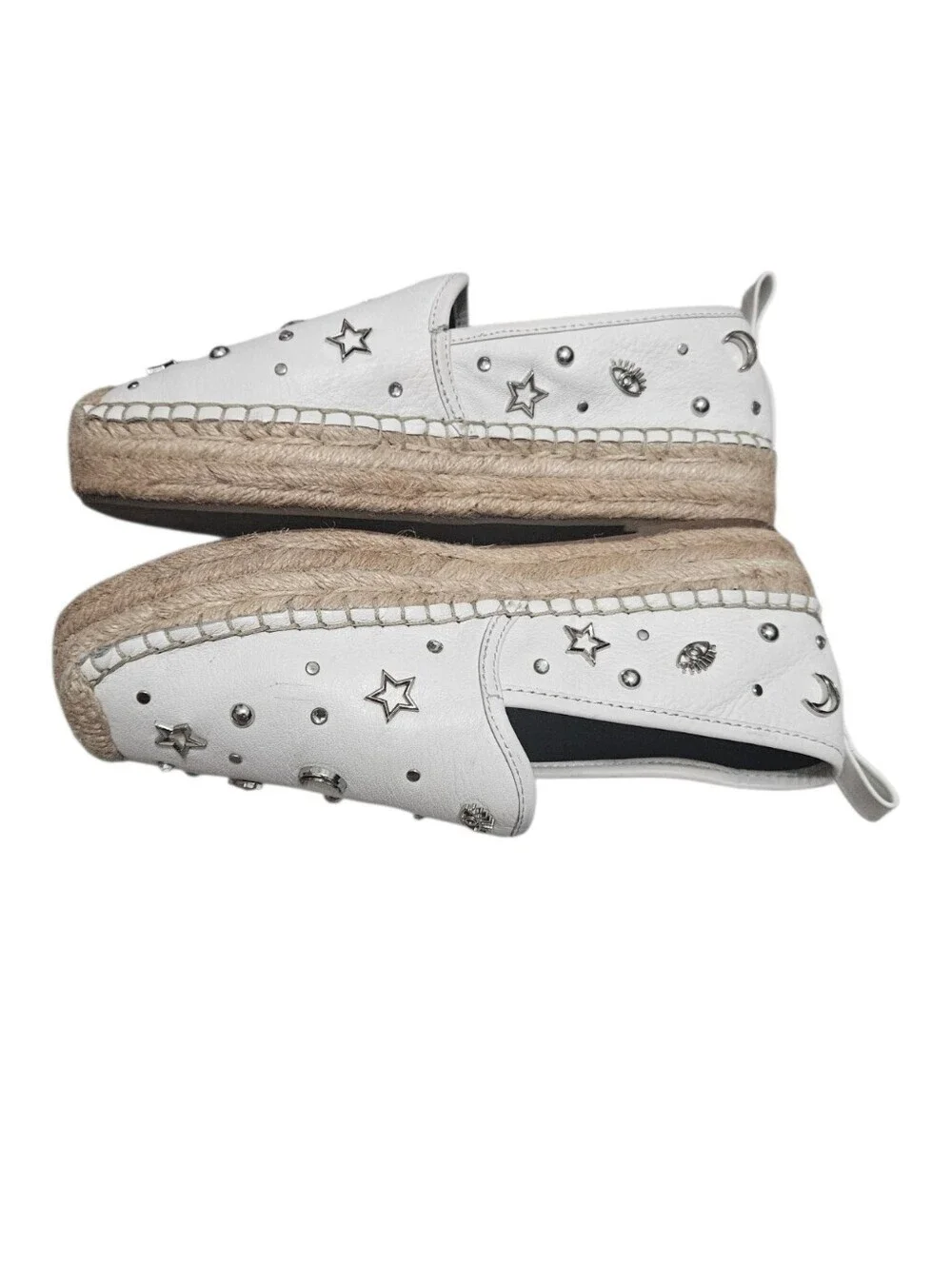 Rebecca Minkoff Stud Espadrilles Leather White